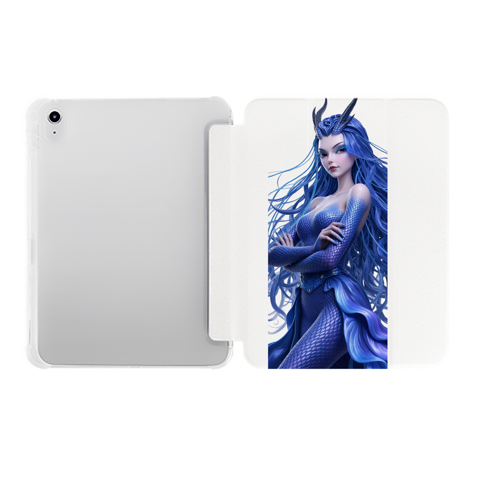 （画像用） Ne Zha 2 ナタ 魔童の大暴れ IPad ケース ペン収納付き 三つ折りスタンド PUレザー×シリコン 対応機種9.5/10.5/10.9インチ